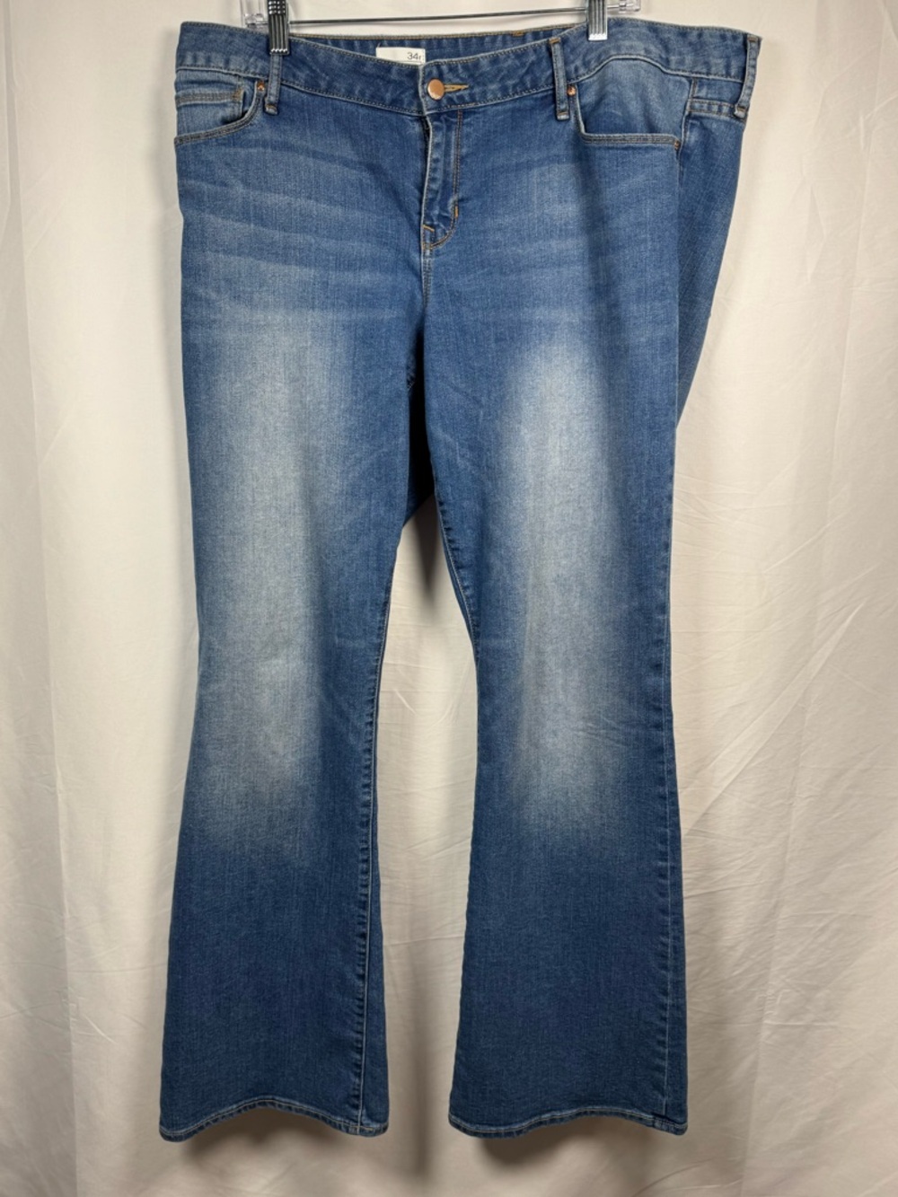 GAP 1969 Women's Perfect Boot Blue Denim Jeans Classic Mid Wash 34R